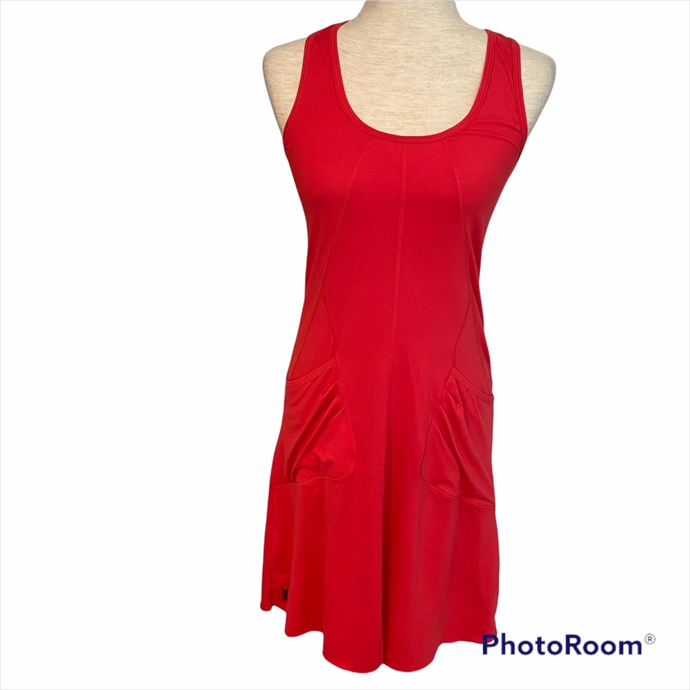 LOLE DRESS BARBIE CORE FITNESS CORAL PINK SLEEVELESS SCOOP NECK SIZE S